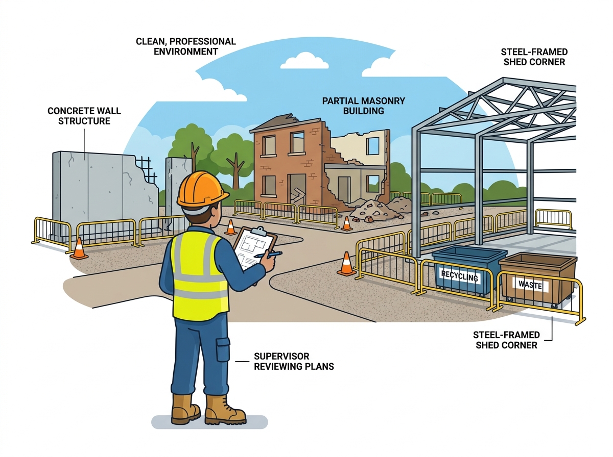 Apply structural principles to the planning of the demolition of a structure